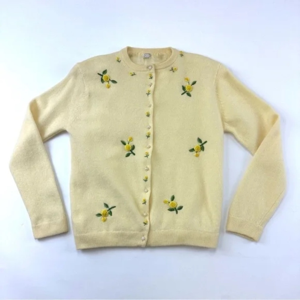 Floral Yellow Sweater